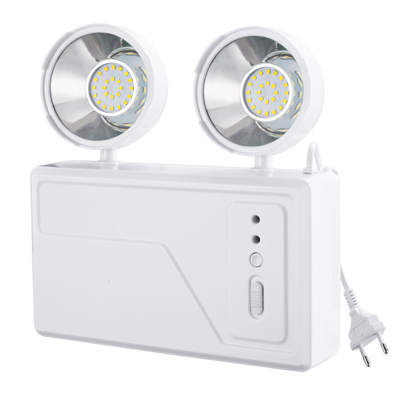 1200LM Rechargeable Twin heads safety Fire Emergency Light 3W more