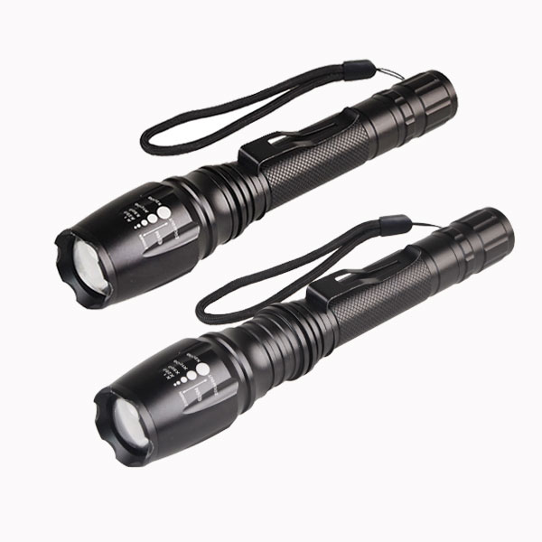 Aluminum Alloy Collapsible Camping 10W T6 Tactical High Power Led Flashlight Lantern With Clip