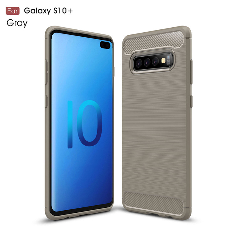 Carbon Fiber Tpu case For Samsung galaxy S10 Plus Soft CF Cover