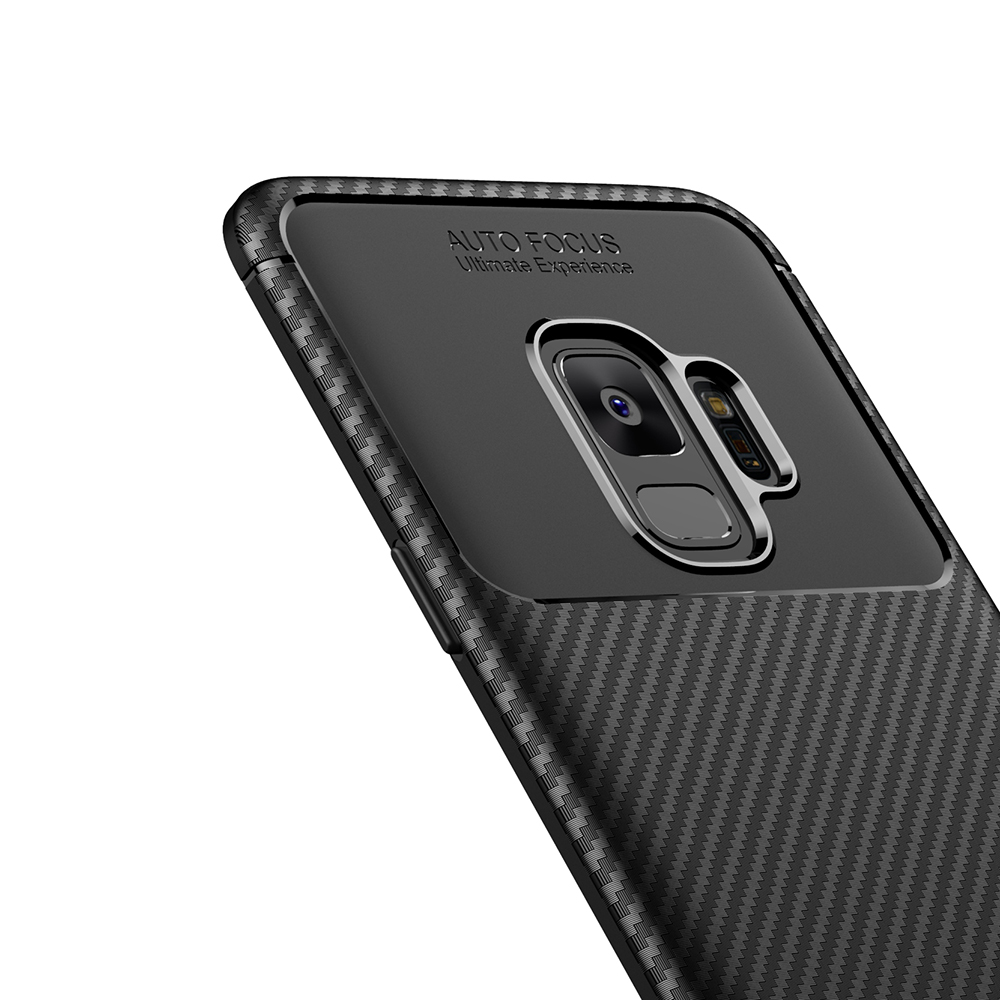 New Premium Shock Protection Carbon Fiber Skin TPU Silicone Case For Samsung galaxy S9