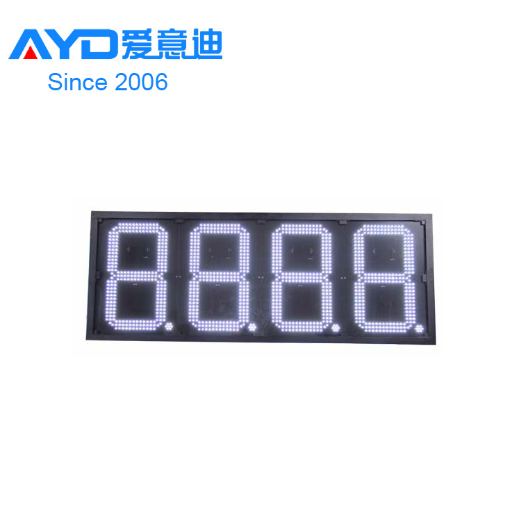 12 Inch Wholesale LED Gas Price Signs 7 Segment Super Bright IP65 Outdoor Use LED Gas Price Display Board