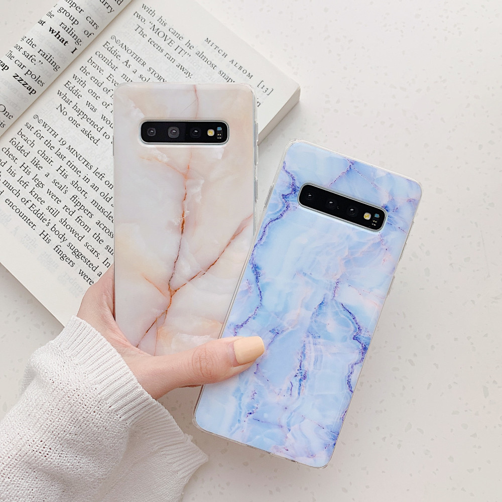 Fashion White Blue Soft TPU Marble Phone Cases for Huawei P30 Mate 20 pro , for Huawei P30 Pro Covers Granite