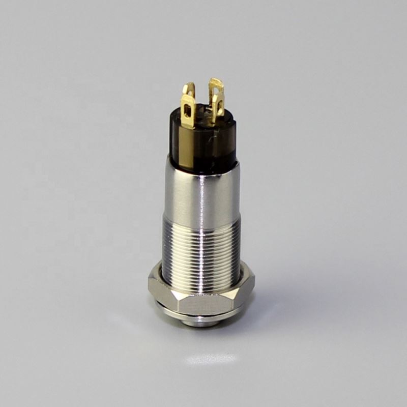 IP67 Mini Round 4 Pin Latching 10mm Dot LED Pushbutton Switch