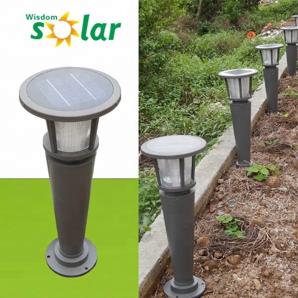 Aluminum Decorative Street lighting pole Garden Solar Light 80cm with High quality lead acid batteries