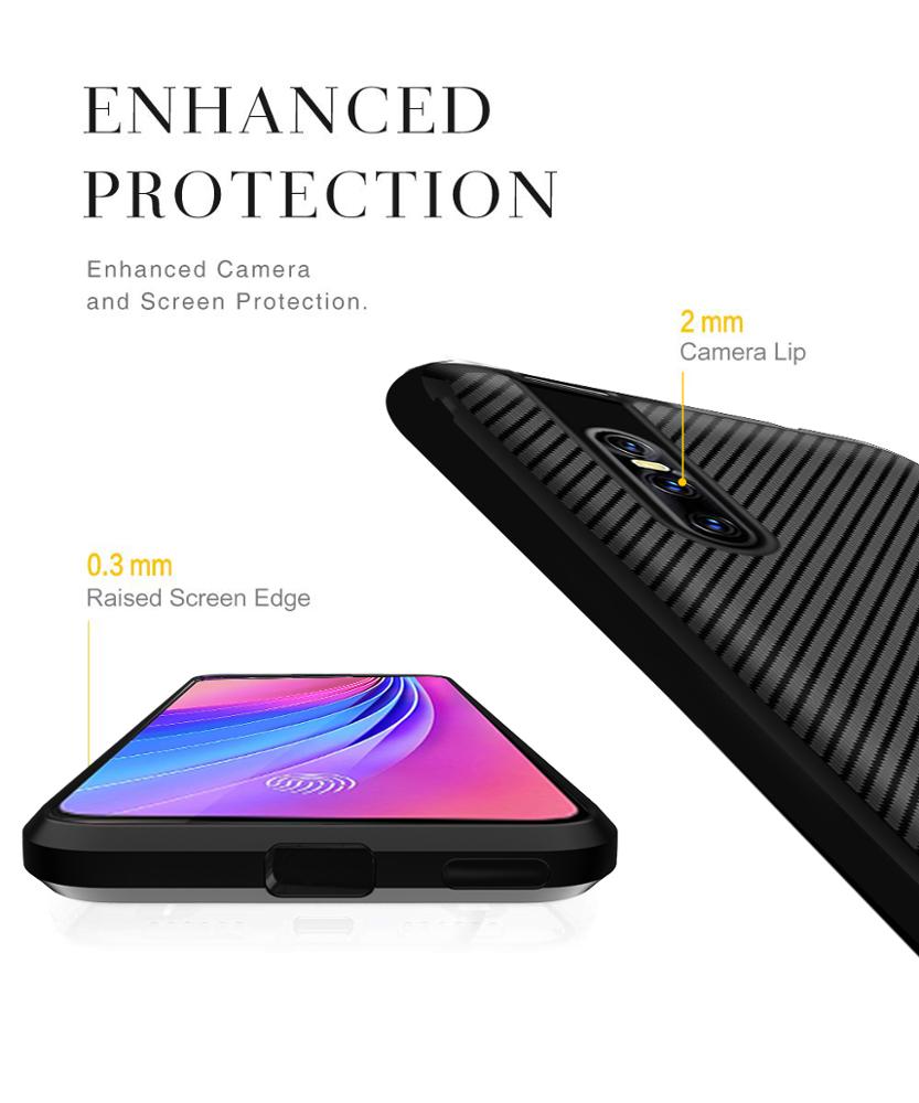 2019 New arrival Silicone carbon fiber phone case for Vivo V15 Pro back cover