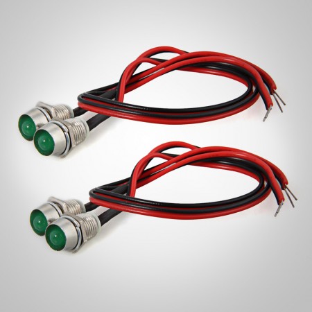 Motorcycle Green LED Turn Signal Toggle Switch Indicator Fog Light Bulb Lamp