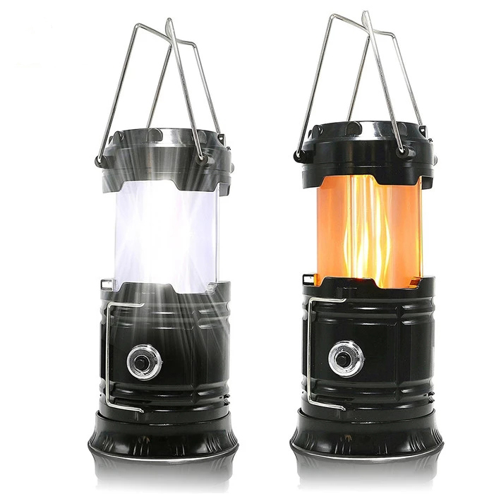 Goldmore Portable LED Flame Camping Light Lantern Emergency Tent Light Hand Lamp for Outdoor activity