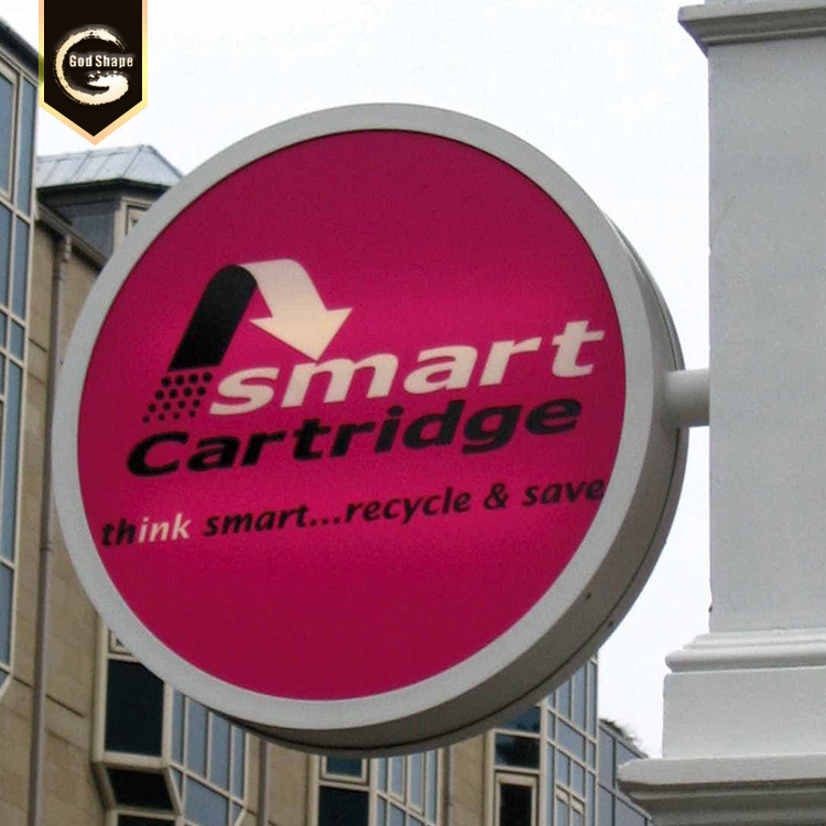 custom advertising outdoor double side led light box signage projecting sign