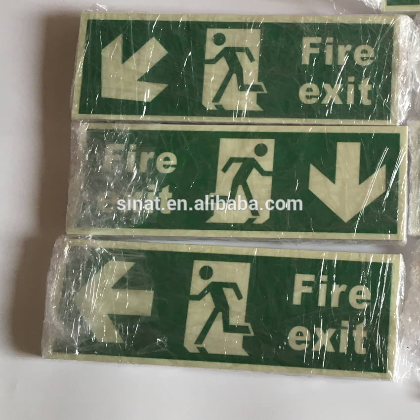 Glow in the dark Fire Exit Signs Fire Escapes Signs Safety way