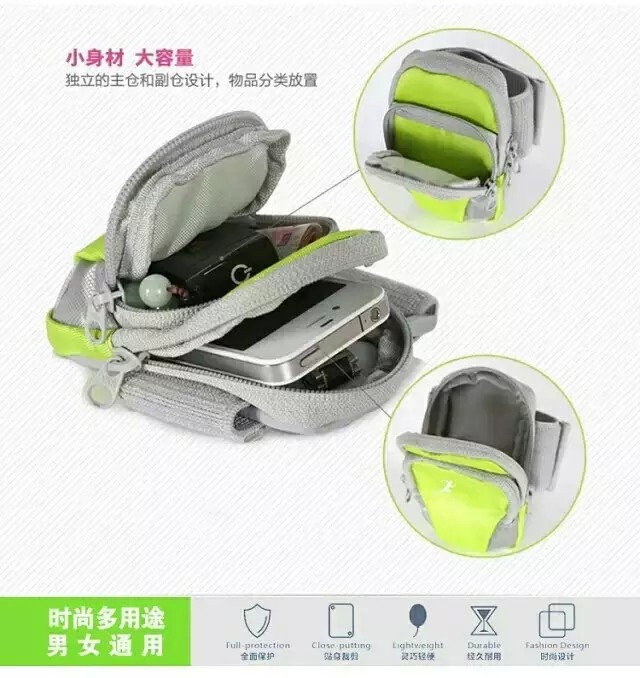 Fashion Sport armband bag, different size arm bag case for iphone 6 plus pouch pocket Mix colors