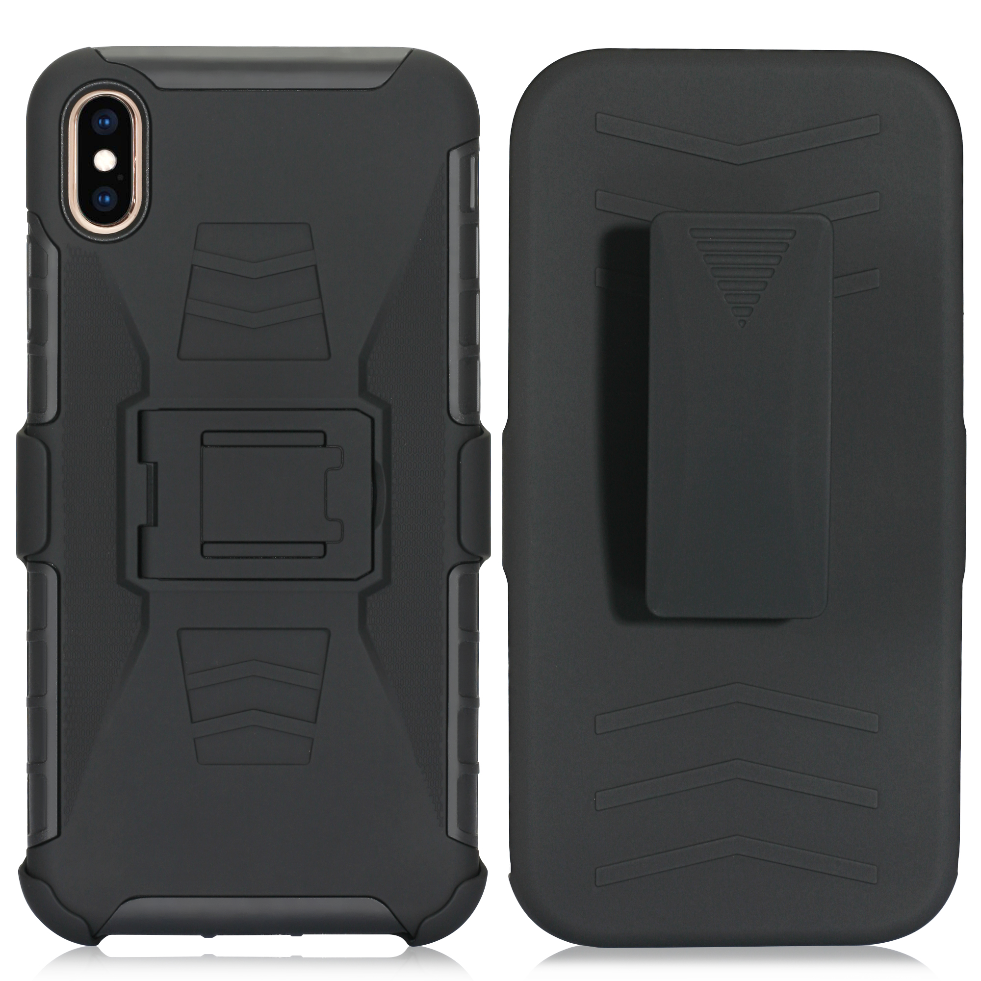 Holster Bionic Armor Phone Case Cover with Belt Clip Kickstand for iPhone 5.8 2019 , for iPhone 6.1 2019 Shockproof Case