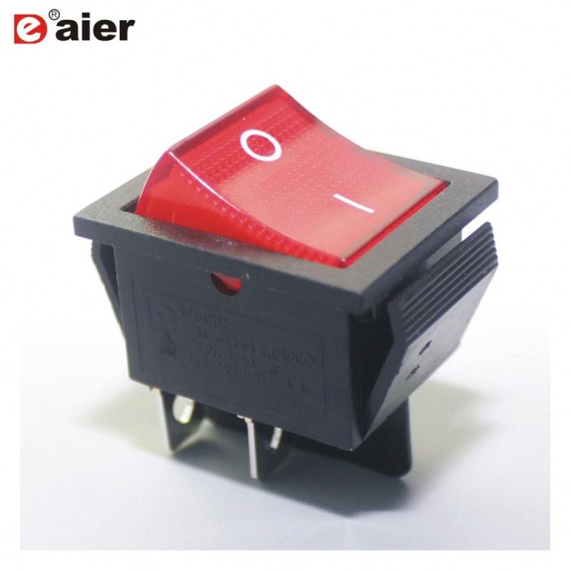 Medium 20A 125VAC DPST KCD4 Rocker Switch T120 55 With Light