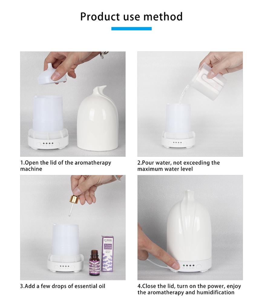 Ceramic Car Aroma Diffuser Reed with Ceramic Vase Ceramic Flower Diffuser