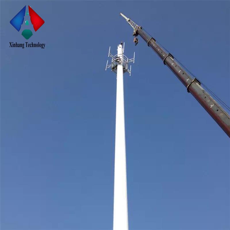 40m telecommunication antenna single pole aesthetic appearance gsm monopole steel tower