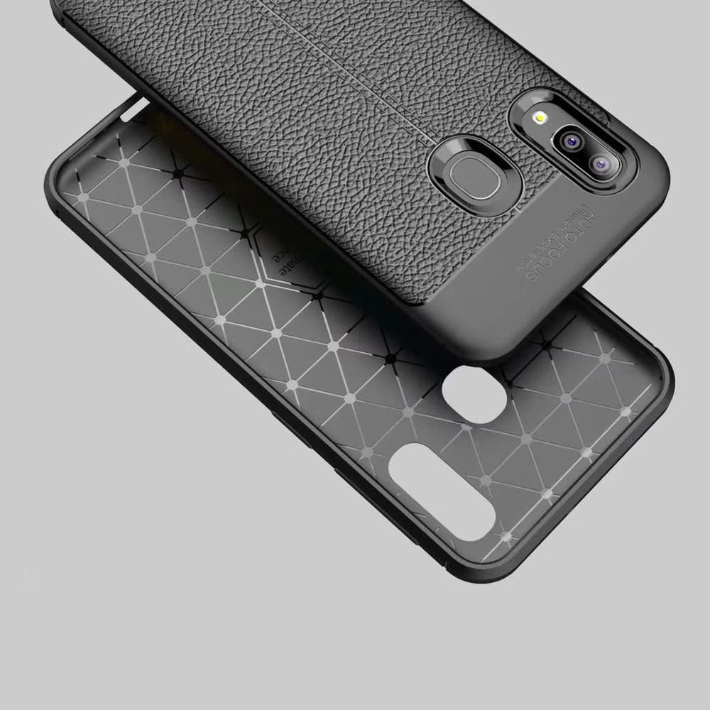 New Arrival Shockproof Carbon Fiber Case Cover for Samsung galaxy A20 E TPU+PC case