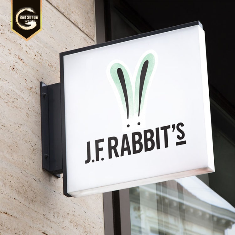 Advertising Waterproof Modern Wall Mounted Square led Light Box Signage