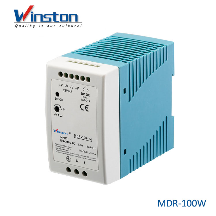 Factory MDR-100 100W Single 12V 7.55A 24V 4A 48V 2A Din Rail Power Supply Units