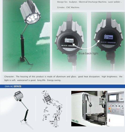 ONN-M2 24v/100-240v IP65 swing long arm cnc machine led light