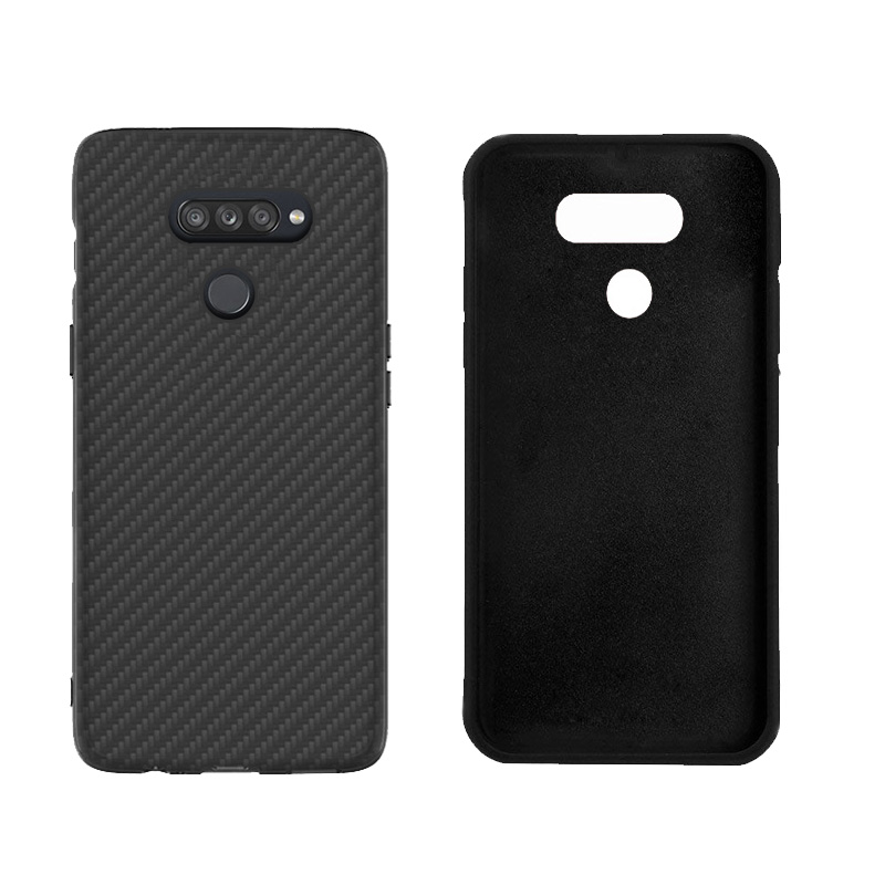 Matte Finish Carbon Fiber Textured Light Thin Shock Absorbing Bumper Skin hard case for LG K50S