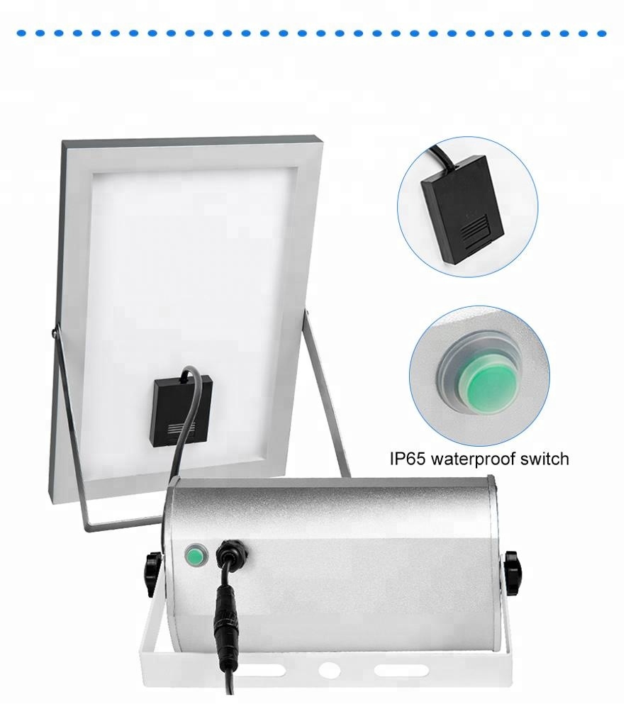 65 Leds Solar Light Super Bright 1500lm 10W Spotlight Wireless Outdoor Waterproof Garden Solar Powered Lamp With Rremote Control