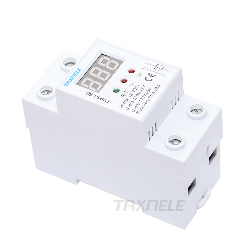 40A 63A 220V  automatic recovery reconnect over voltage under voltage protection protective device Voltmeter relay