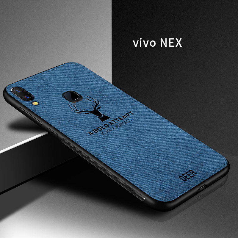 Protective Case Anti Slippery canvas and  Flexible Durable Shockproof elk deer PC Skin Case for Vivo NEX