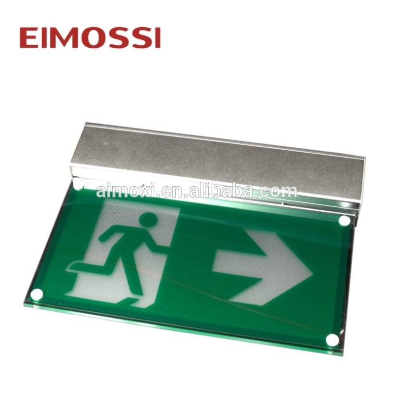 Double sided Aluminum acrylic Ni-Cd backup led exit sign