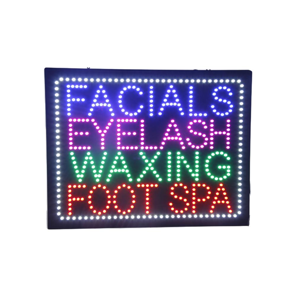 Hidly 20*26 Inch LED Open Sign Advertising Animated Display Billboard for Facial, Eyelash, Waxing, Foot Spa Shop