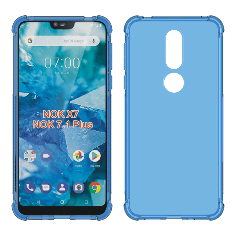 Transparent Shockproof soft Tpu cover case for Nokia 7.1 Plus