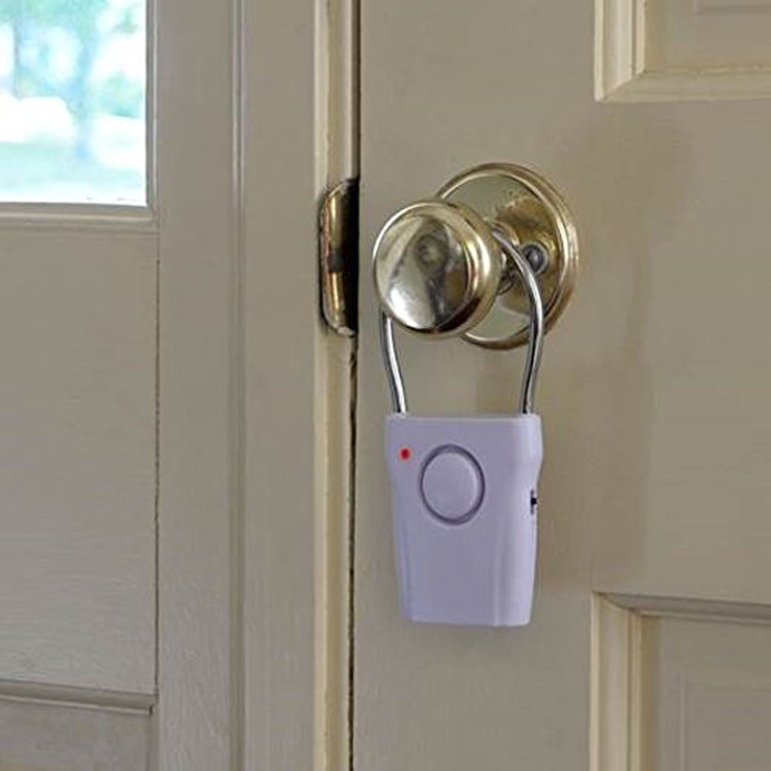 GoldMore Hanging Door Alarm -115dB Door Handle Alarm For Home Security With Both Vibration And Touch Sensors