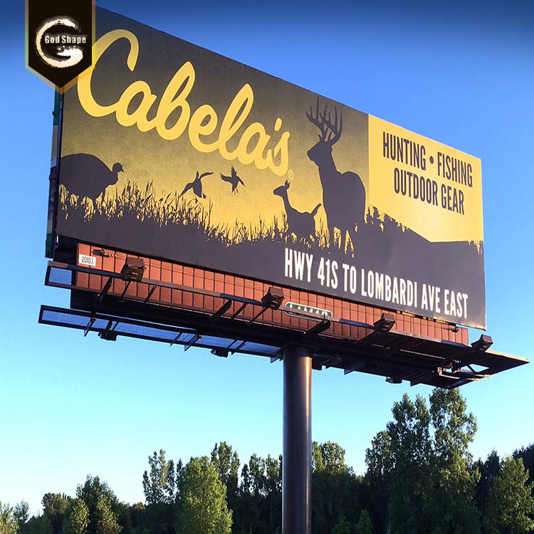 GS largest advertising billboard highway advertising fabric led light advertising outdoor  bill board
