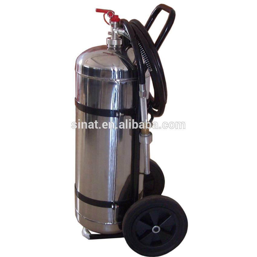 100KG stainless steel 304 chrome wheel fire extinguishers