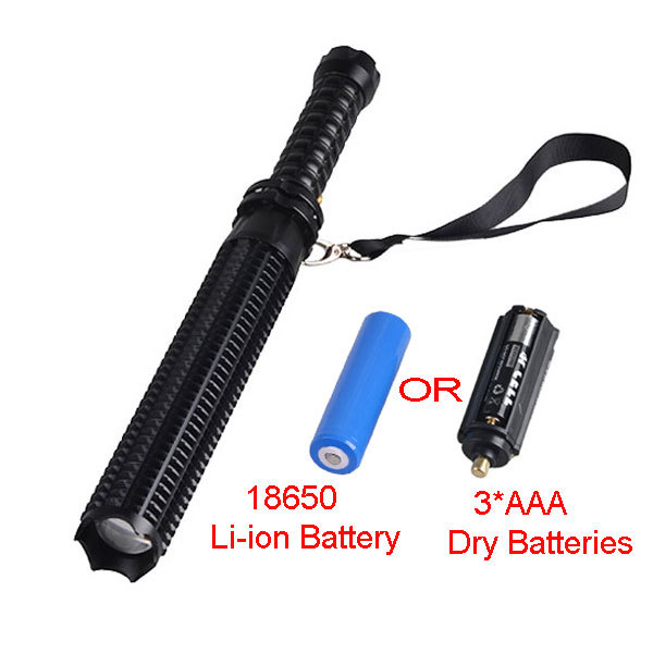 Telescopic Best Military Grade Baton XPE Power Police Rechargeable Flashlight