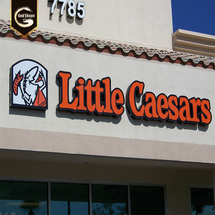 Custom Plastic sheet  Outdoor 3D Acrylic Led backlit Channel Letters Sign illuminated signs