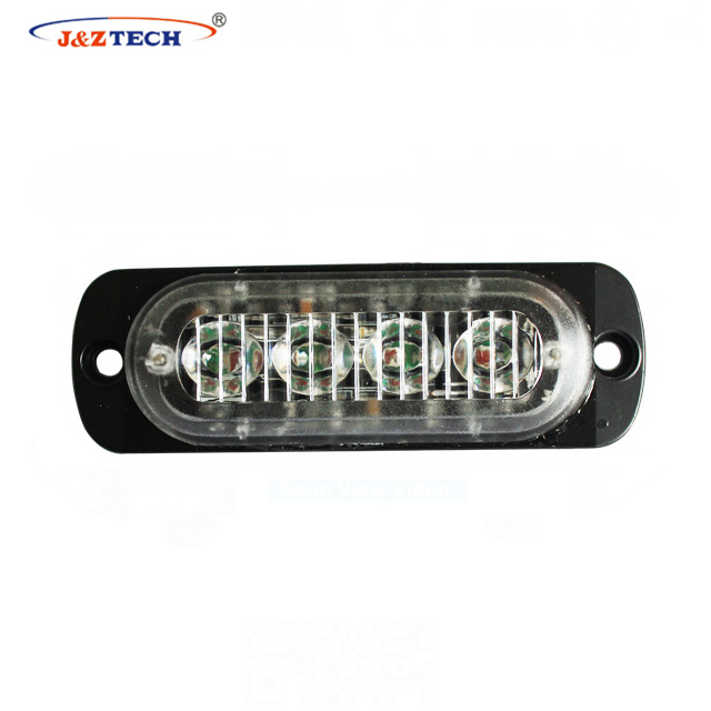 Wholesale 4 LEDs Flash light Super Slim LED Strobe Light New LED