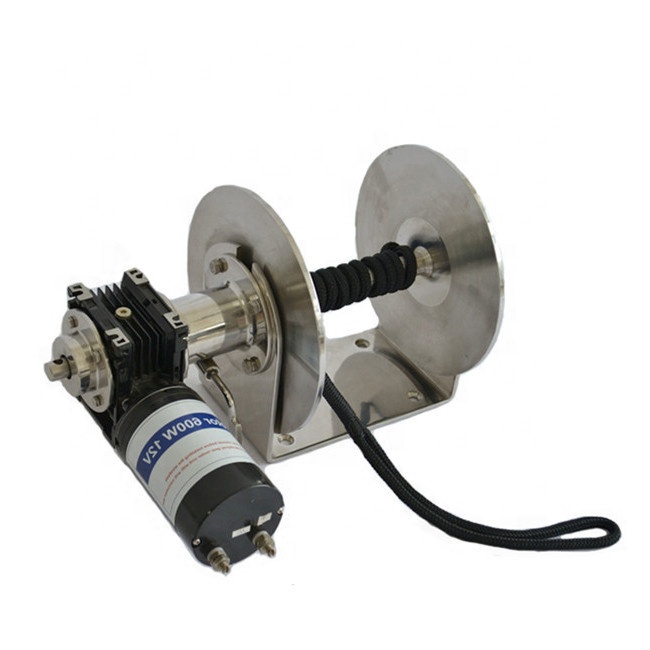 12V 2500W stainless steel boat yacht free fall drum winch JVW-015