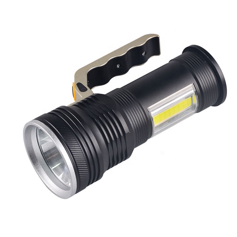 Aluminum Rechargeable Flashlight 10W XML T6 COB LED Searchlight With Magnet Base