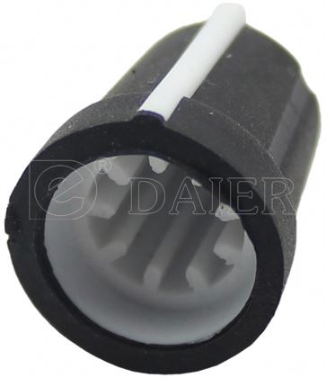 Rotary Switch Knob Black Knurled 6MM Shaft Potentiometer Rubber Knob