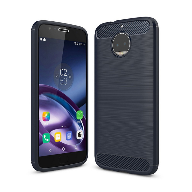 Carbon Fiber Tpu case For Moto G5S Plus soft cover