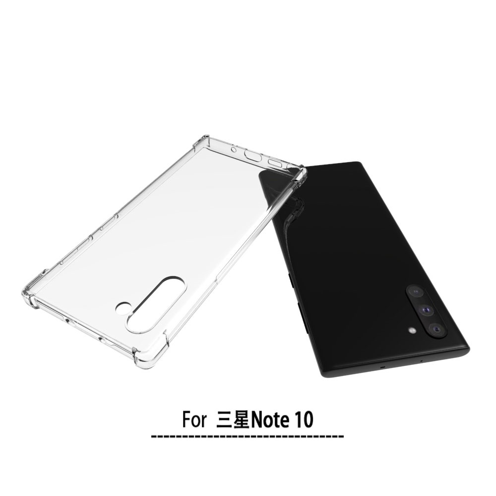 Transparent Shockproof soft  case For Samsung galaxy Note 10 Tpu cover