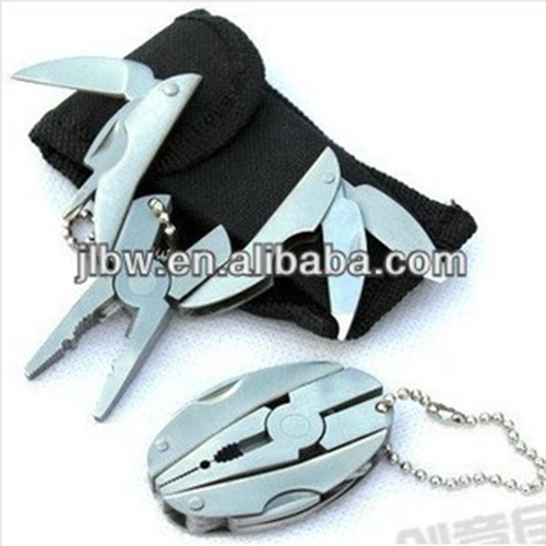 Mini Multi-functional Stainless Steel Pliers Tongs Cutter Knife Tool Kit Key Chain