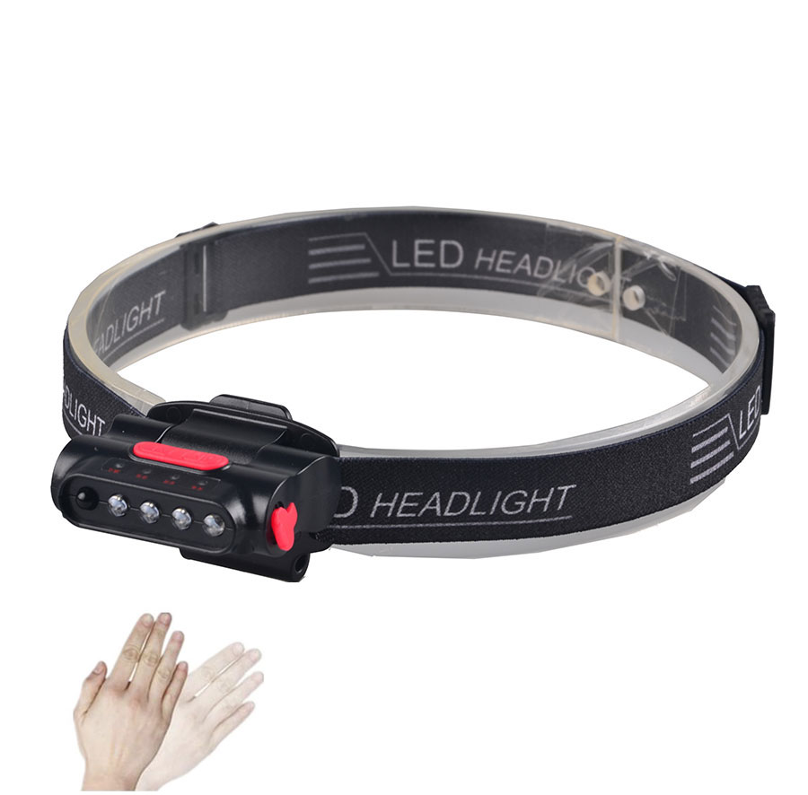 NEW DESIGN Intelligent sensor 3 Led fishing headlamp zoom headlamp