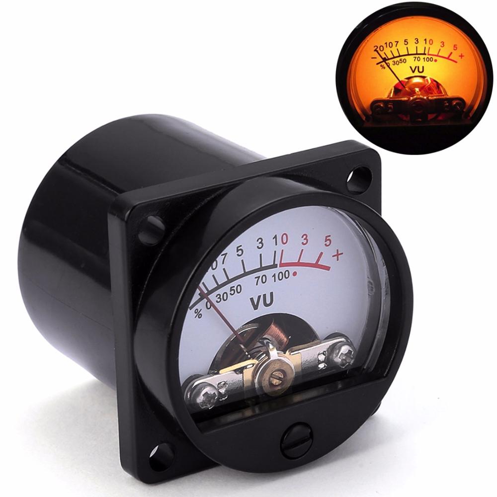 500UA Panel VU Meter 6-12V Bulb Warm Back Light Recording Audio Level Amp Meter For Audio equipment, VU panel Meter