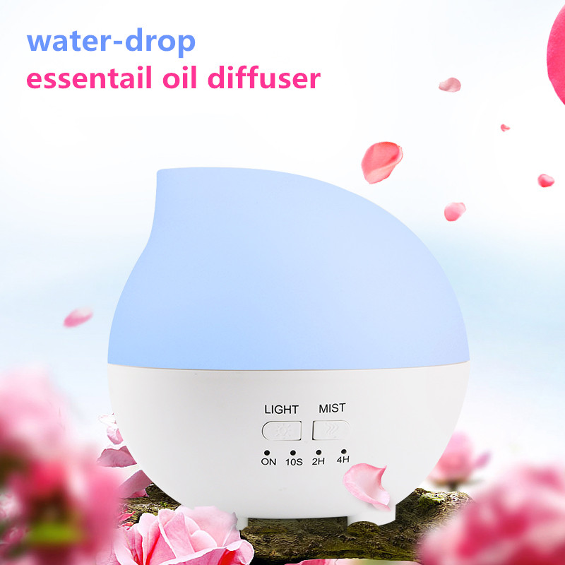 Online Shopping USA 300ml Humidifier 7 LED Color Lights,Waterdrop Shape Ultrasonic Aroma Diffuser