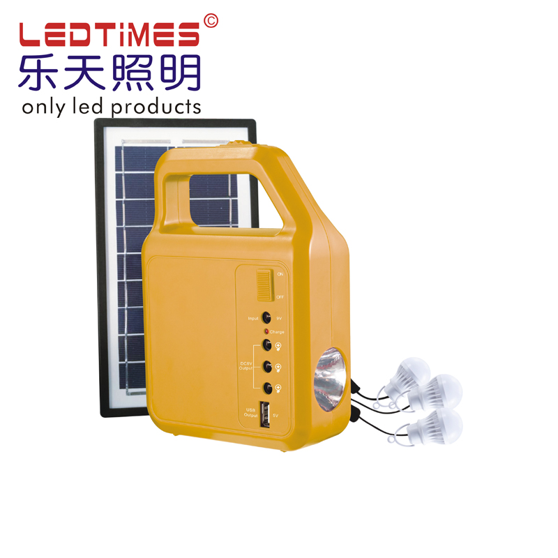 9V 3W Solar panel 6V 2W DC bulb Multifunction  Portable Home Lighting Solution Solar Power Kits System