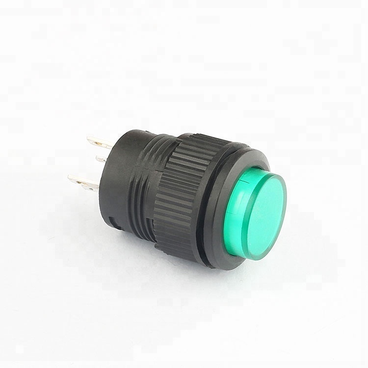 Yongxing FD16 2 pin 4 pin latching 16mm push button switch with led