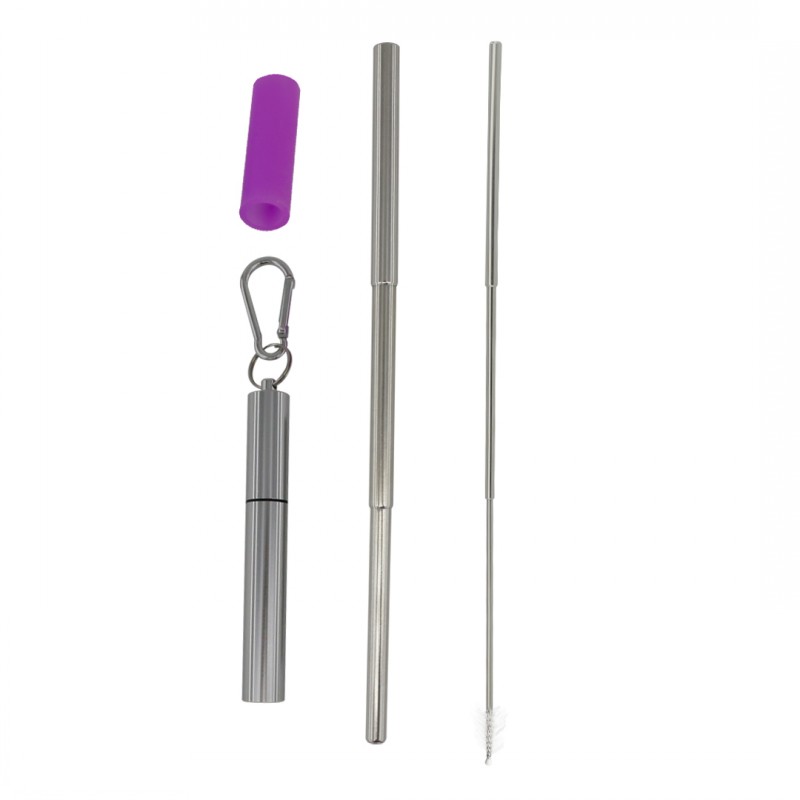 Telescopic portable stainless steel straw for home ,office,travel
