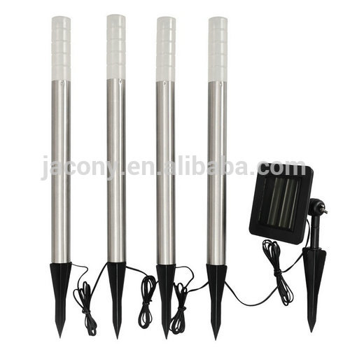 4 White LED Solar Garden Stake lamps for patio (JL-7802)