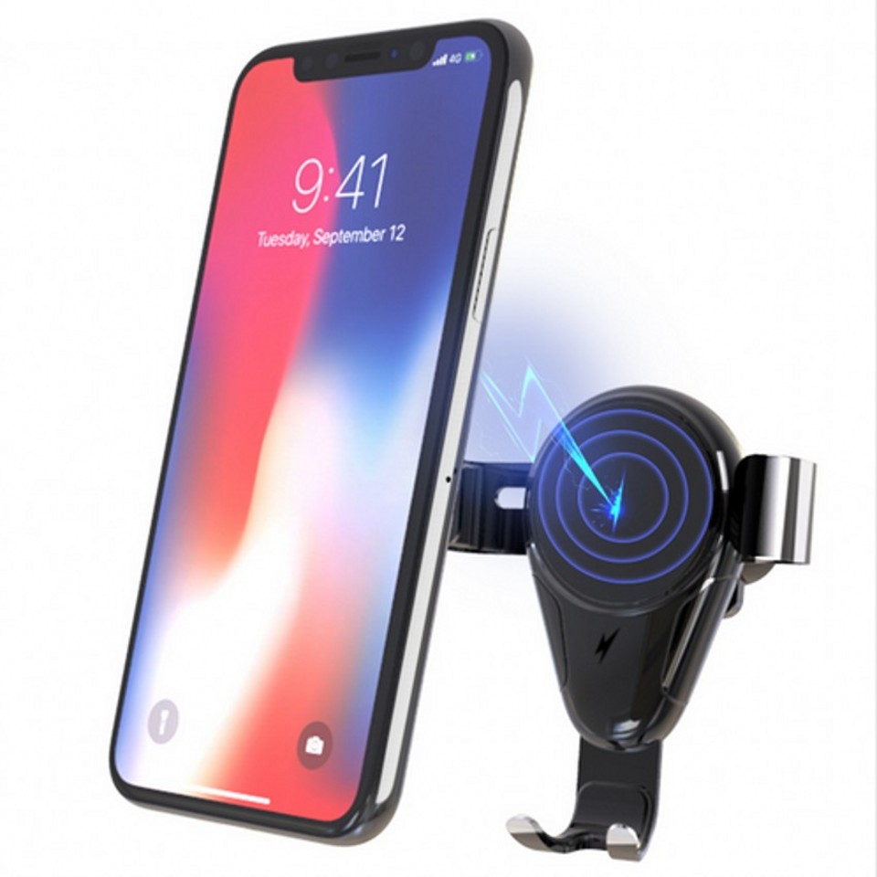 Qi Wireless Car Charger Vent Phone Clip Holder Fast Charging High Efficiency Charger for All Qi-enabled Devices