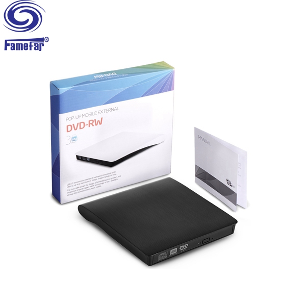 Factory direct price EXTERNAL cd burner Portable Slim DVDROM DVDRW Writer